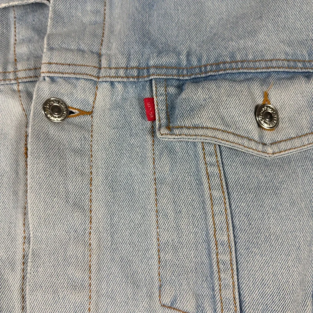 Classic Cotton Co Iron Maiden‎ The Trooper Denim Jacket Light Wash Blue XL